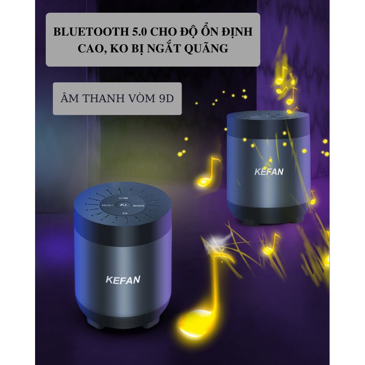 [ Freeship ] Loa Bluetooth Kefan Không Dây Mini Âm Thanh Cực Đỉnh, Tích Hợp Khe Cắm Thẻ Nhớ Và Đài FM