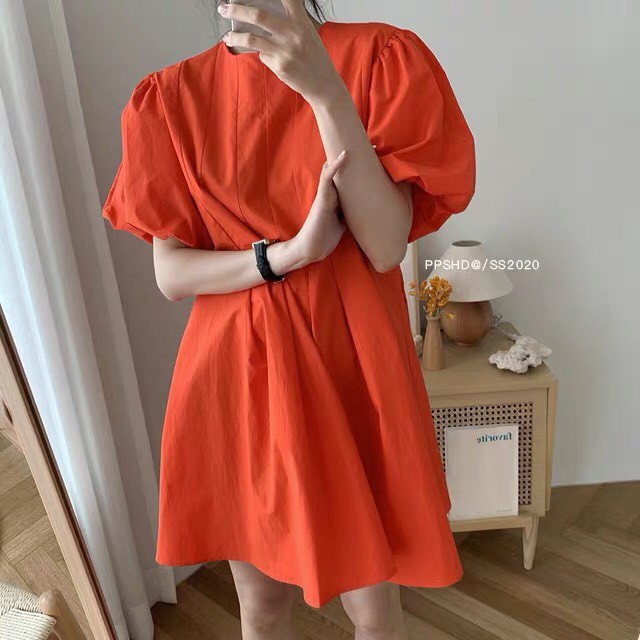 [ORDER] Đầm oversize tay phồng-kèm ảnh thật