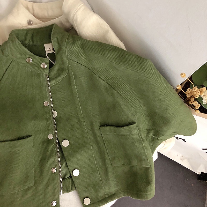 Áo Khoác Cotton Tay Cánh Dơi Phong Cách Hàn Quốc Nhật Bản Mới 2022 Cho Bé