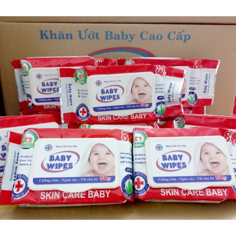 HỎA TỐC [ COMBO 20 GÓI ] Khăn ướt Baby wipes 80g.