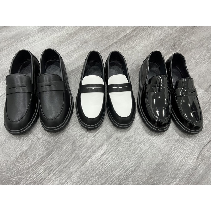 Giày loafer nam mũi tròn trẻ trung 3 phối màu