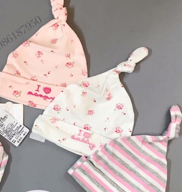 Mũ củ tỏi cotton cao cấp cho bé từ sơ sinh -1 tuổii