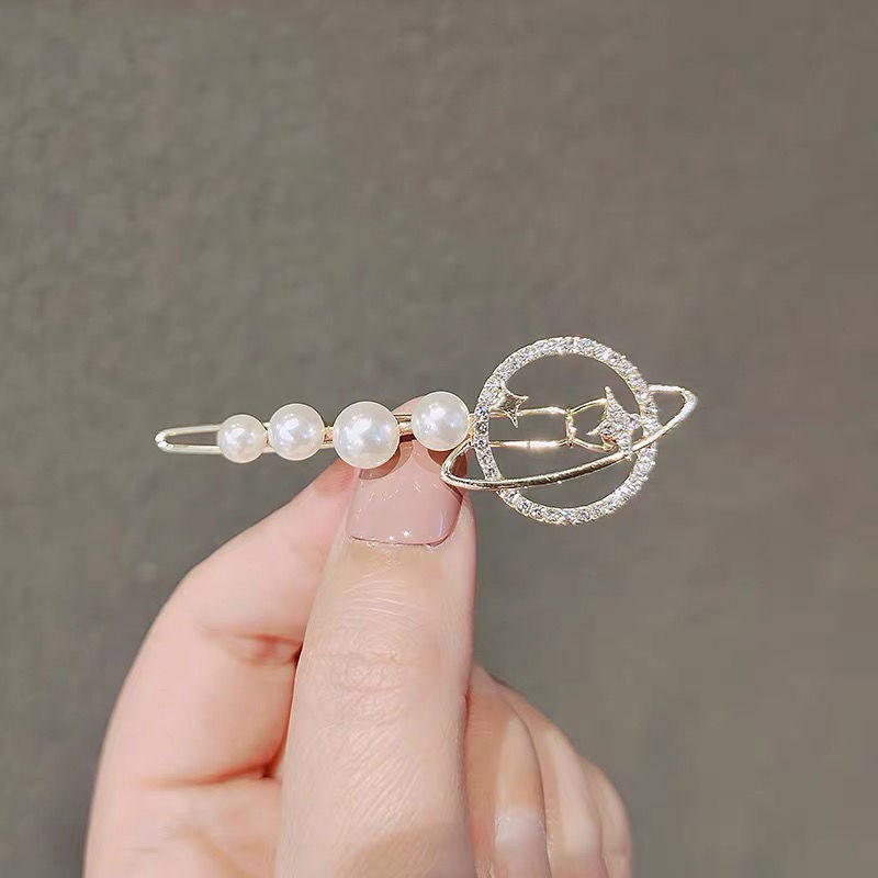 Korean ladies fashion accessories sweet and lovely flower pearl bow