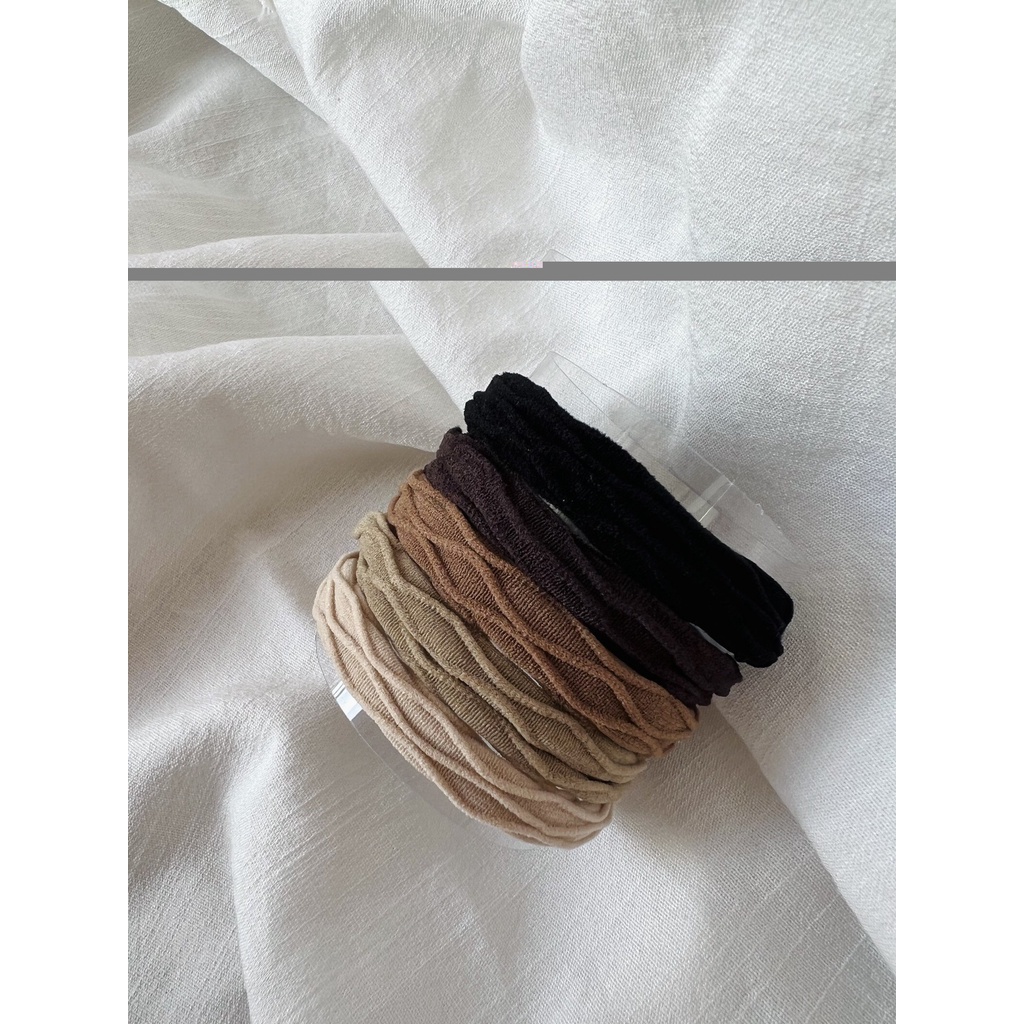 Combo Dây Buộc Tóc Basic Thun Cao Cấp LÀEM T01