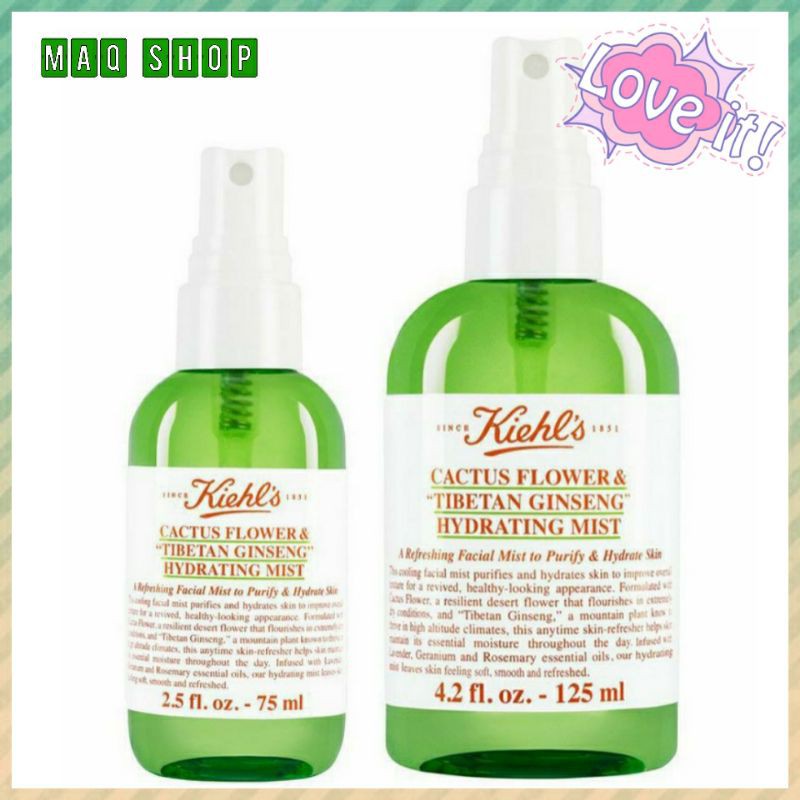 Xịt Khoáng Kiehl's chiết xuất Hoa Xương Rồng & Sâm Tây Tạng 75ml 125ml