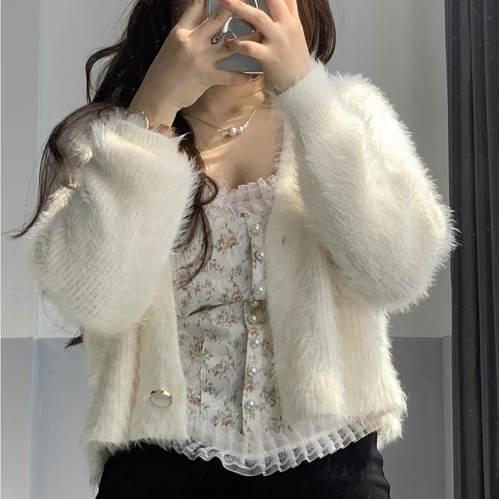 Áo Bra Nữ Bralette Ren Hoa Nút Ngọc Sexy Sang Chảnh