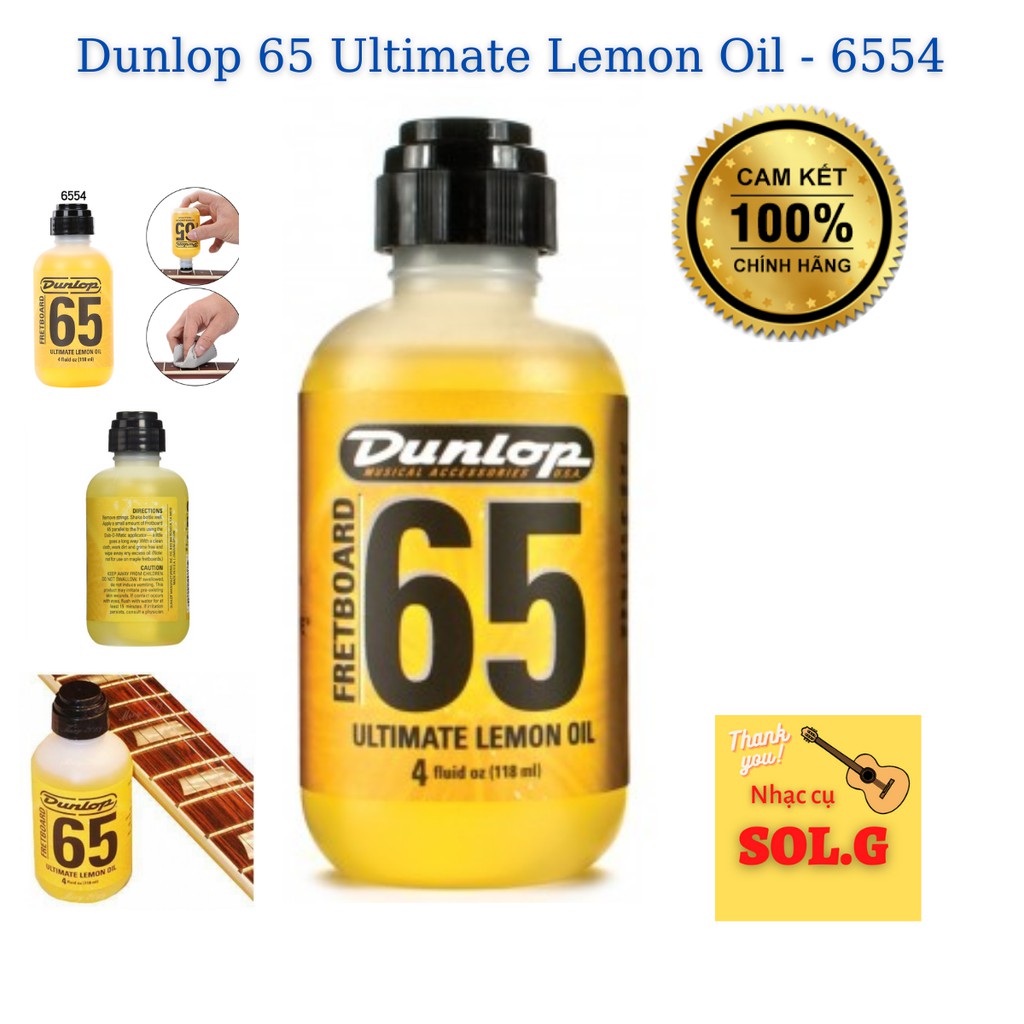 Dầu Lau Đàn Dunlop 65 Ultimate Lemon Oil - 6554 118Ml