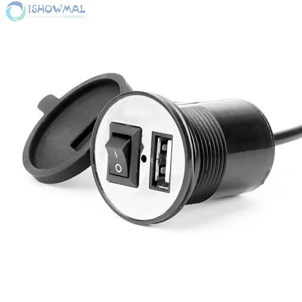 Đầu sạc điện thoại dùng cho xe máy chống nước có cổng USB tiện dụng