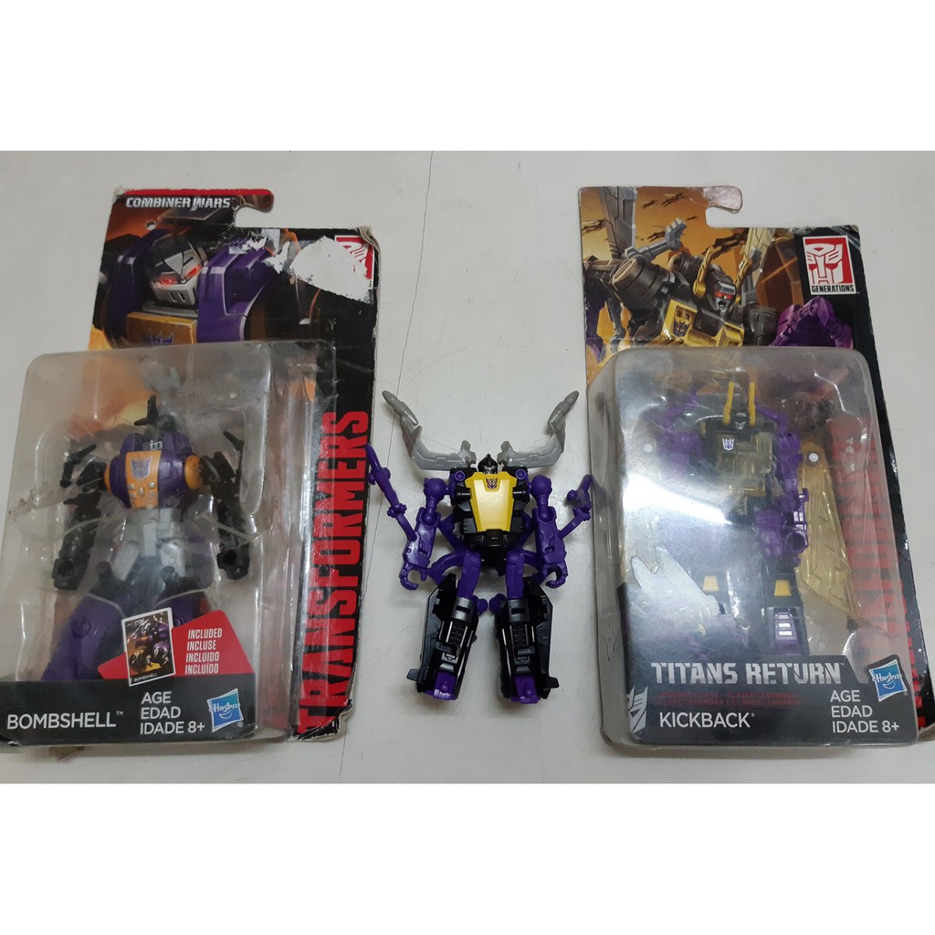 Mô hình robot Transformers Insecticons BOMBSHELL, KICKBACK và SHRAPNEL