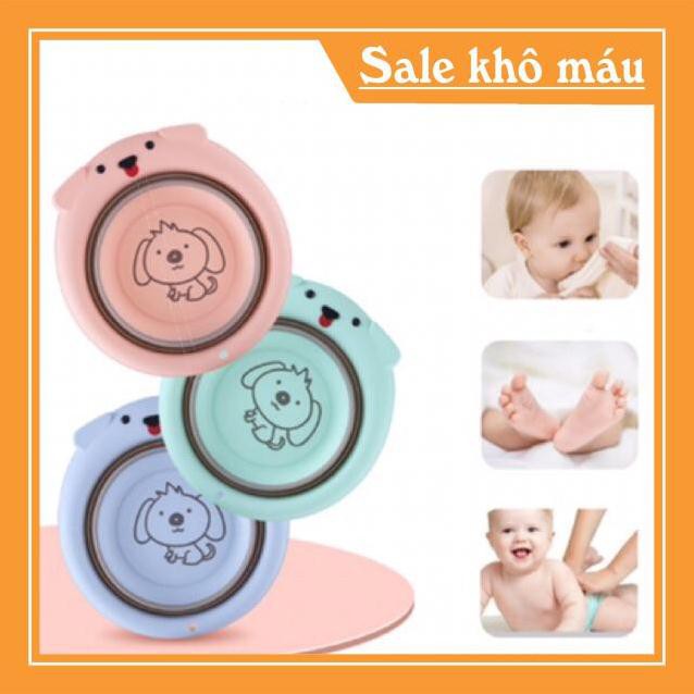 Chậu rửa mặt gấp gọn cho bé hình thú xinh xắn