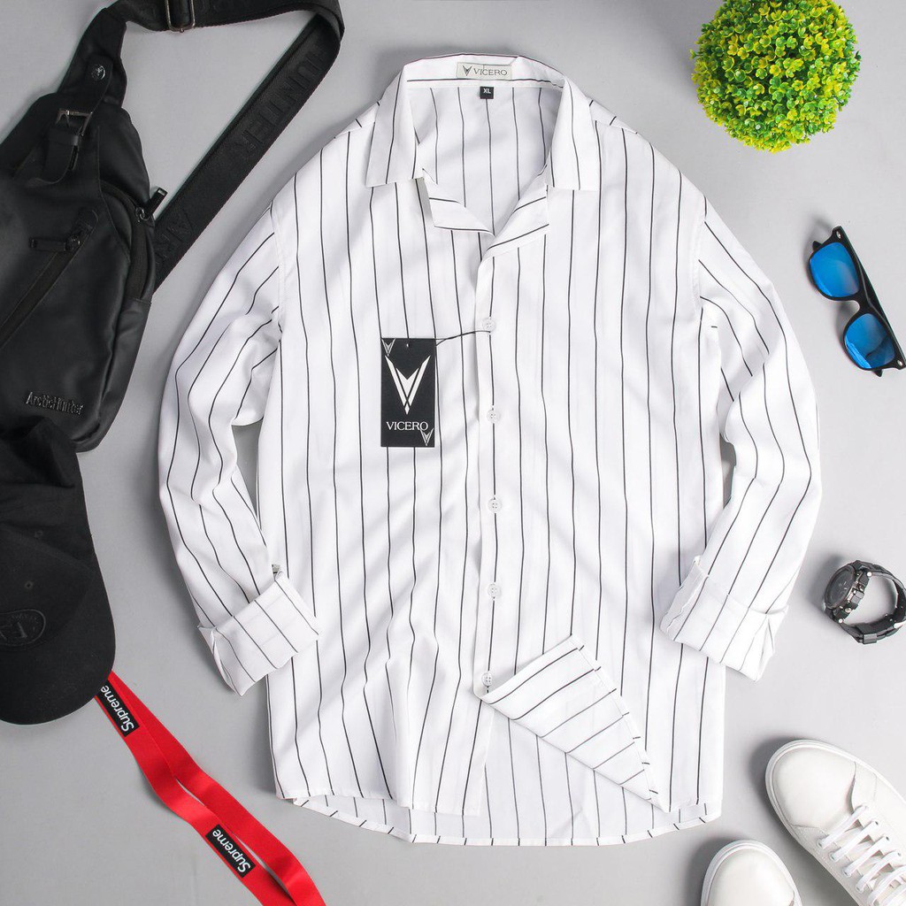 Áo Sơ Mi Nam Dài Tay Kẻ Sọc Lịch Lãm Trẻ Trung | BigBuy360 - bigbuy360.vn
