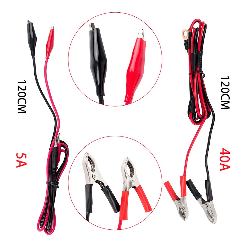 Dây cáp kẹp cá sấu kiểm tra điện DC 10A