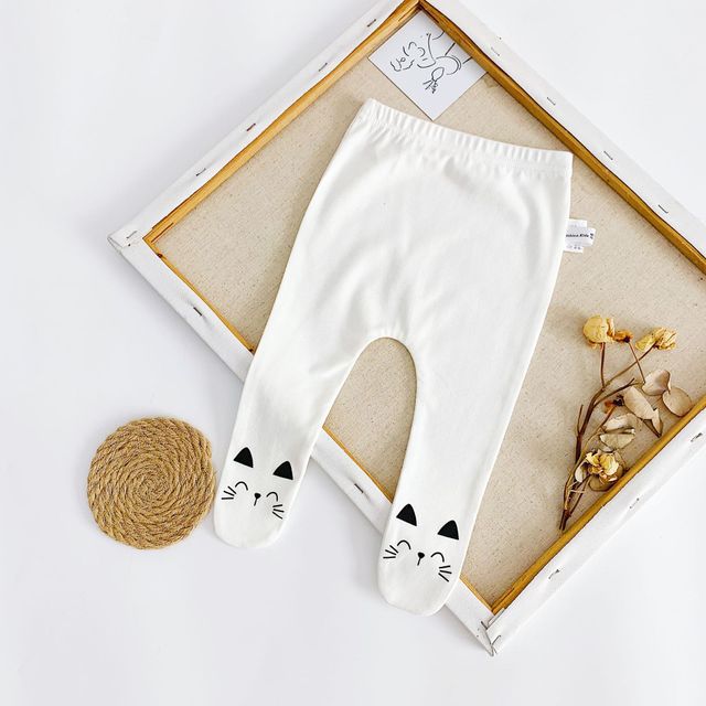 Quần legging cotton ôm dáng in họa tiết hoạt hình dành cho các bé