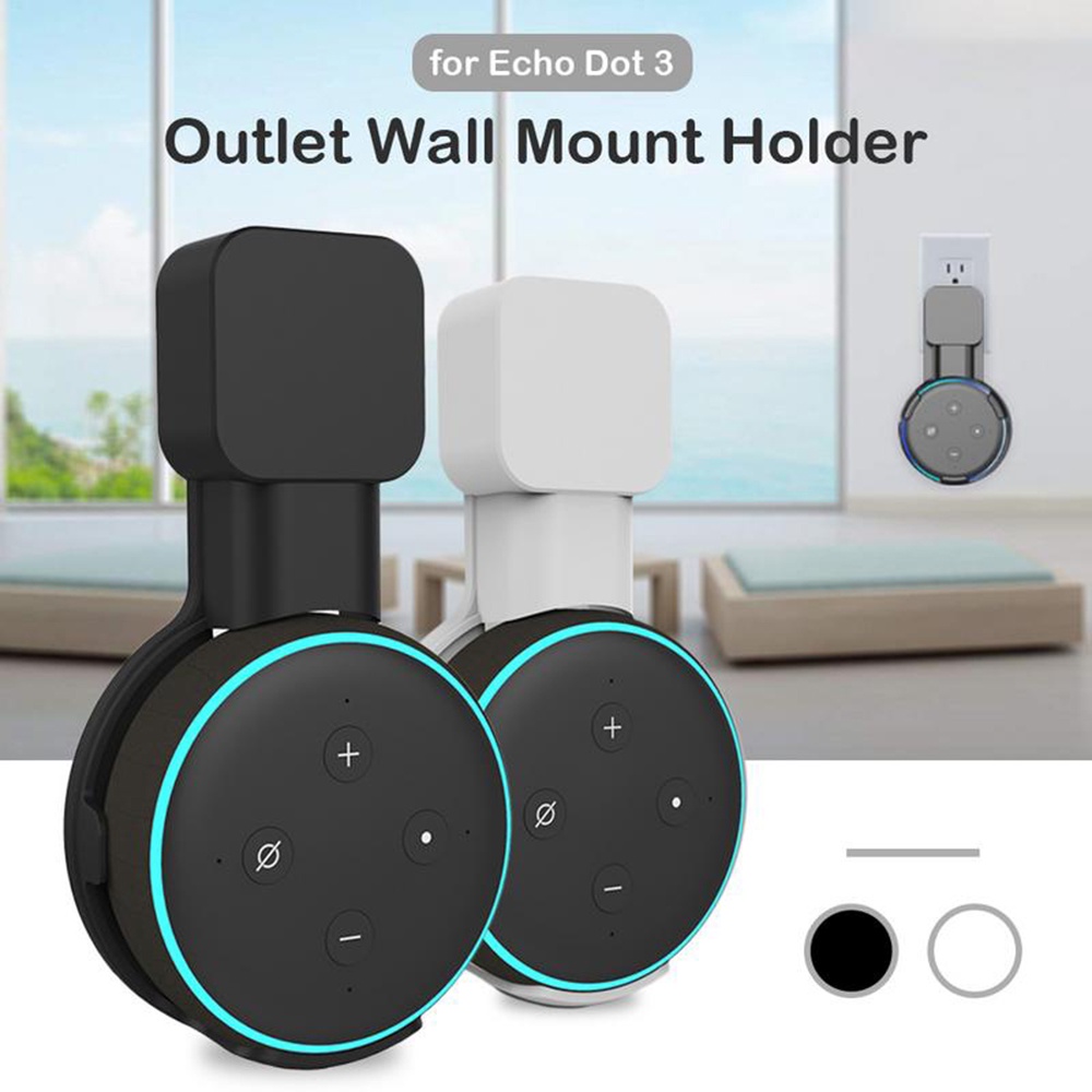 Coza Giá Đỡ Gắn Tường Thứ 3 Cho Echo Dot Giá Treo Gắn Tường Ổ Cắm Giá Đỡ Cho Amazon Echo Dot Tích Hợp Lưu Trữ Cáp