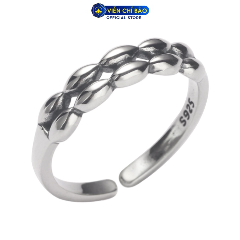 Nhẫn bạc nữ hàng đôi cá tính free size chất liệu bạc Thái 925 thời trang phụ kiện trang sức nữ Viễn Chí Bảo N000660