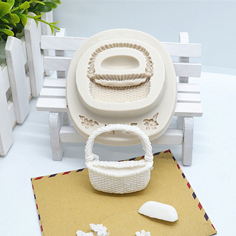 Khuôn Silicone Làm Bánh Tạo Hình Giỏ Hoa Nhỏ Đẹp Mắt Tiện Dụng