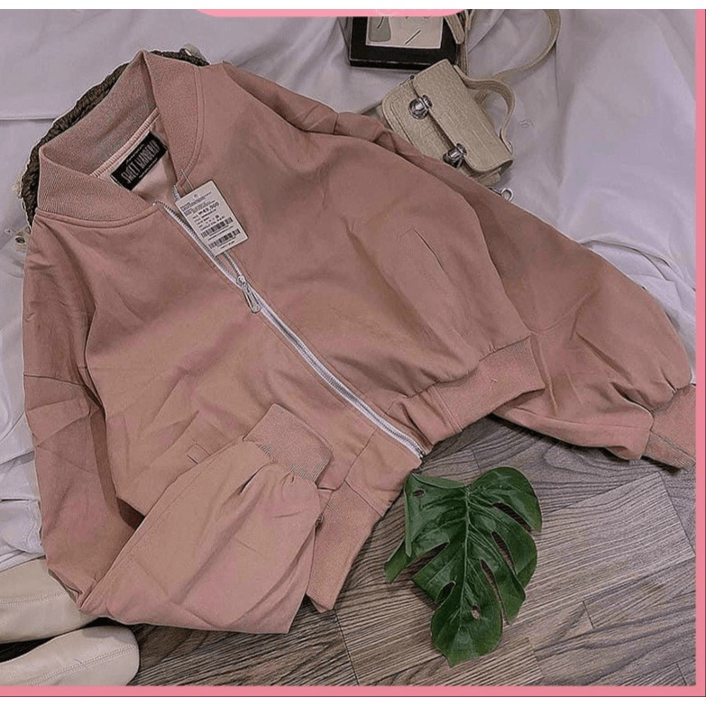 Áo Khoác Bomber Da Lộn Nữ Form Lửng HOT KSB [ CAM KẾT CHUẨN ĐẸP HÌNH THẬT 100% ]