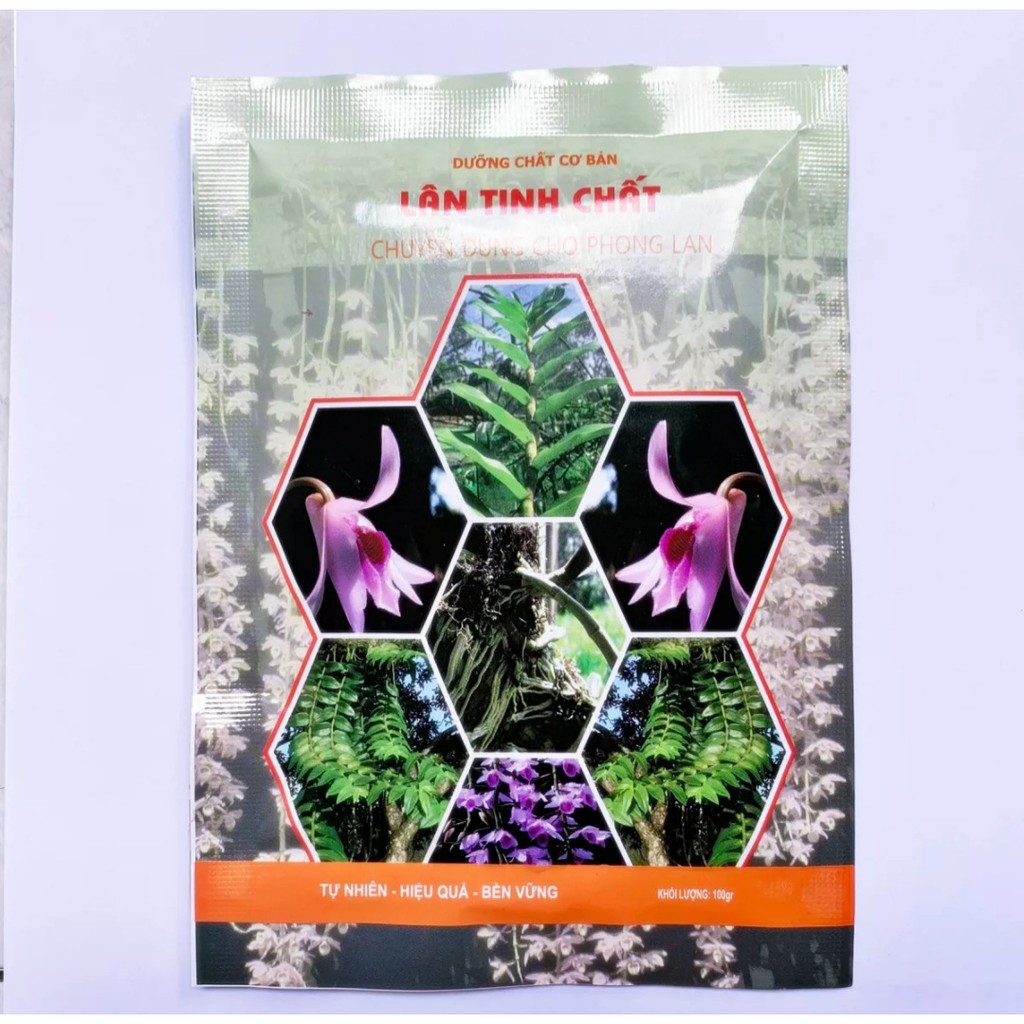 Phân bón lân tinh chất giữ hoa lâu tàn, phát triển bộ rễ chuyên dùng cho hoa phong lan và cây cảnh, cây kiểng gói 100gr