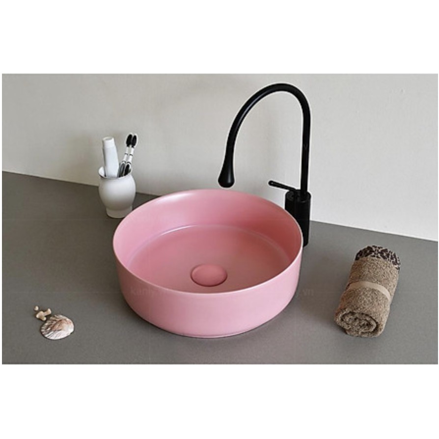 Chậu sứ mỹ thuật - Chậu lavabo sứ đặt bàn EV-CS01 [ BH chính hãng]