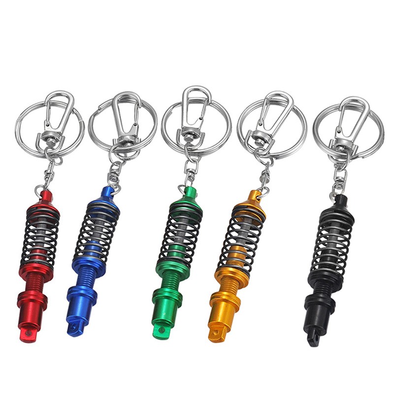 EPAY Sáng tạo mùa xuân Shock hấp thụ Keychain Nội thất xe treo Mặt dây chuyền Nhẫn