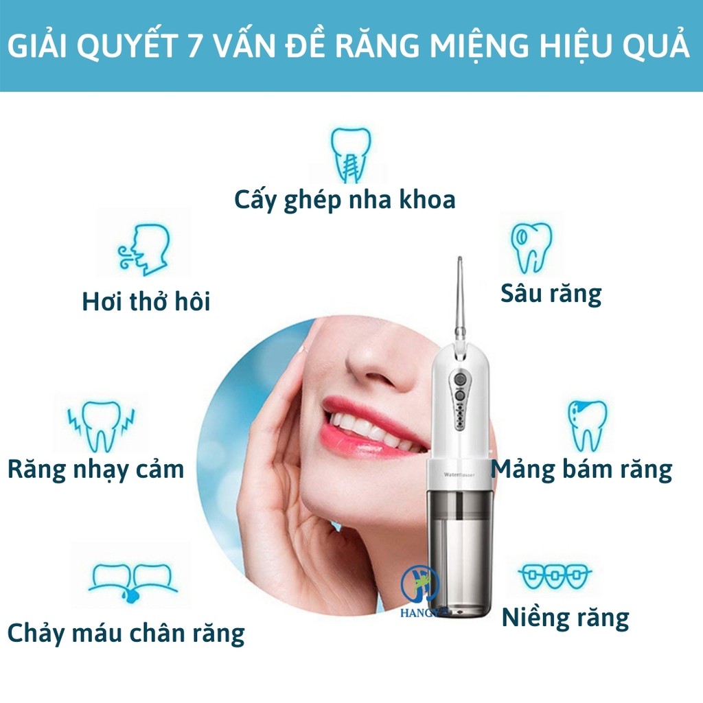 Máy tăm nước cầm tay water flosser oral i achepower HANGY