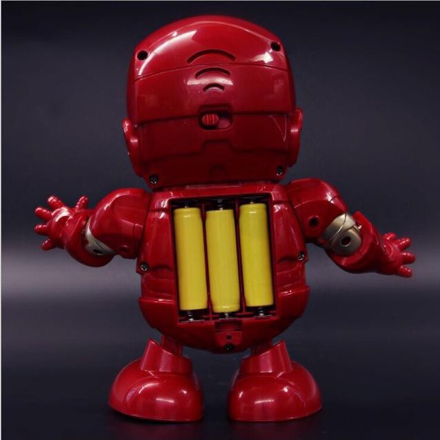 Đồ Chơi Siêu Nhân Iron Man loại đắt-Mở Mặt-Có Nhạc-Nhảy Múa-Có Đèn Led Nhấp Nháy Rất Đẹp ( Nhựa ABS An Toàn)
