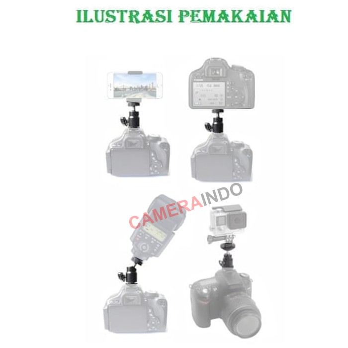 Đầu Bi Mini Gắn Giá Đỡ Điện Thoại Thông Minh / Camera Hành Động