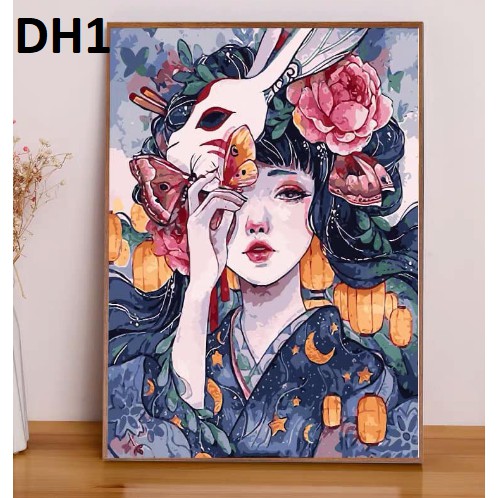 [Ord 10-15 NGÀY VỀ HÀNG] Tranh tô màu theo số - Hình cô gái