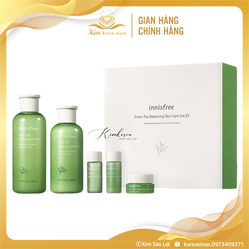 [Mẫu mới] Bộ dưỡng trà xanh Innisfree Green Tea balancing mẫu mới nhất