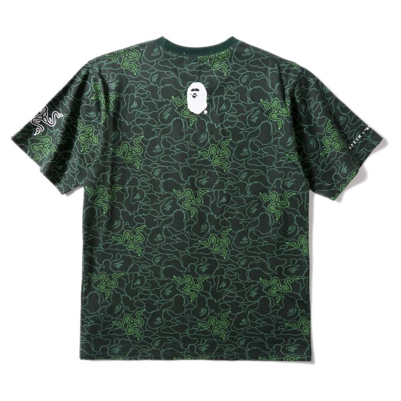 BAPE Mới Áo Thun Tay Ngắn In Hình Razer Cá Tính Cho Nam Nữ