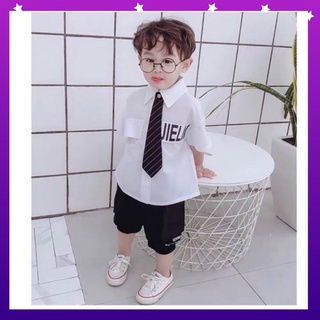 Sét sơ mi công tử cà vạt cho bé trai từ 10-20kg💋