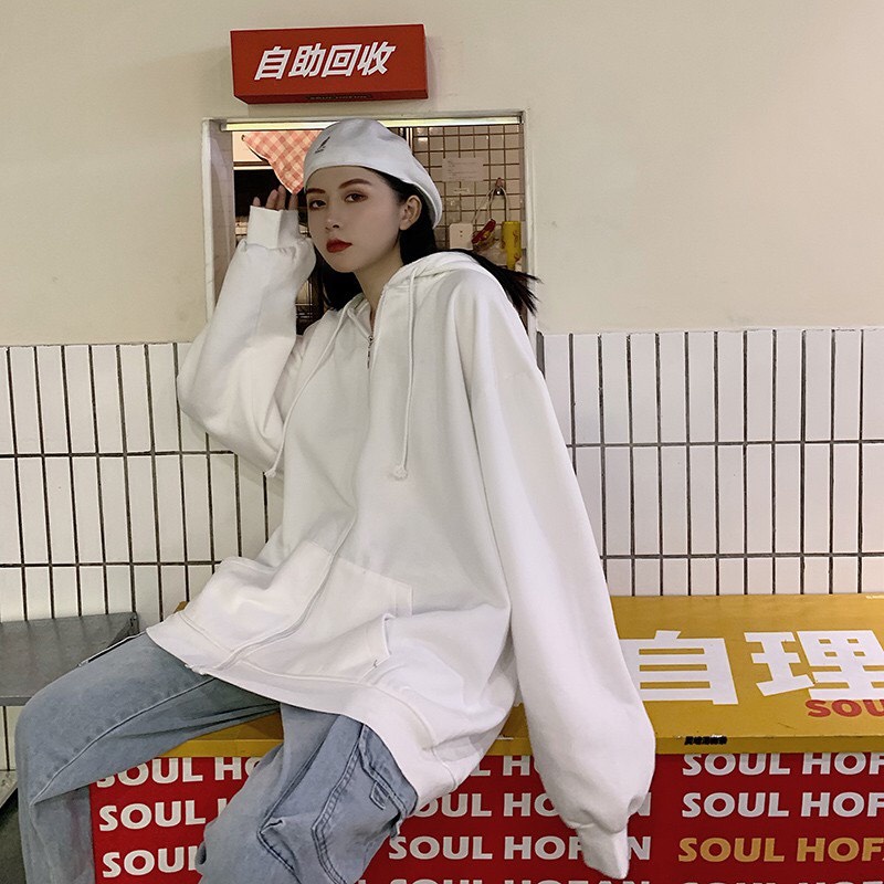 Áo KHOÁC Hoodie TRƠN 3 Màu Nam Nữ Ulzzang Unisex 123shop | BigBuy360 - bigbuy360.vn