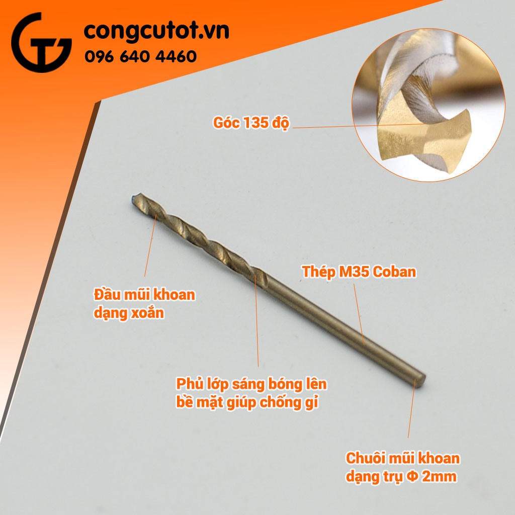 Mũi khoan Inox Berrylion thép HSS