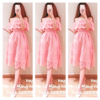 Đầm Maxi Ren Bẹp Vai Cực Xinh