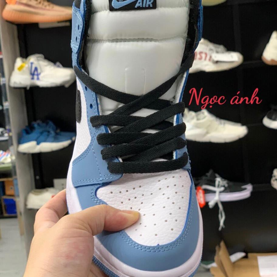 (surucara-)Giày Sneaker Air Jordan Cao Cổ, Giày JD1 xanh da trời baby cao cổ mới màu Blue University,