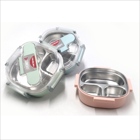 Hộp cơm inox vuông_tròn chia 3 ngăn ❤️FREESHIP❤️hàng cao cấp