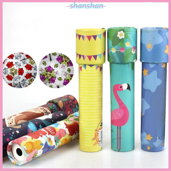 19CM Cartoon Kaleidoscope Paper Kaleidoscope Colorful World Toy Interactive Toy