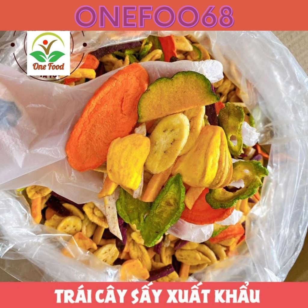 Trái Cây Sấy Thập Cẩm, Hoa Quả sấy, Rau Củ SẤY Loại 1, To Ngon Không Vỡ Vụn, Đủ Vị, OneFood68