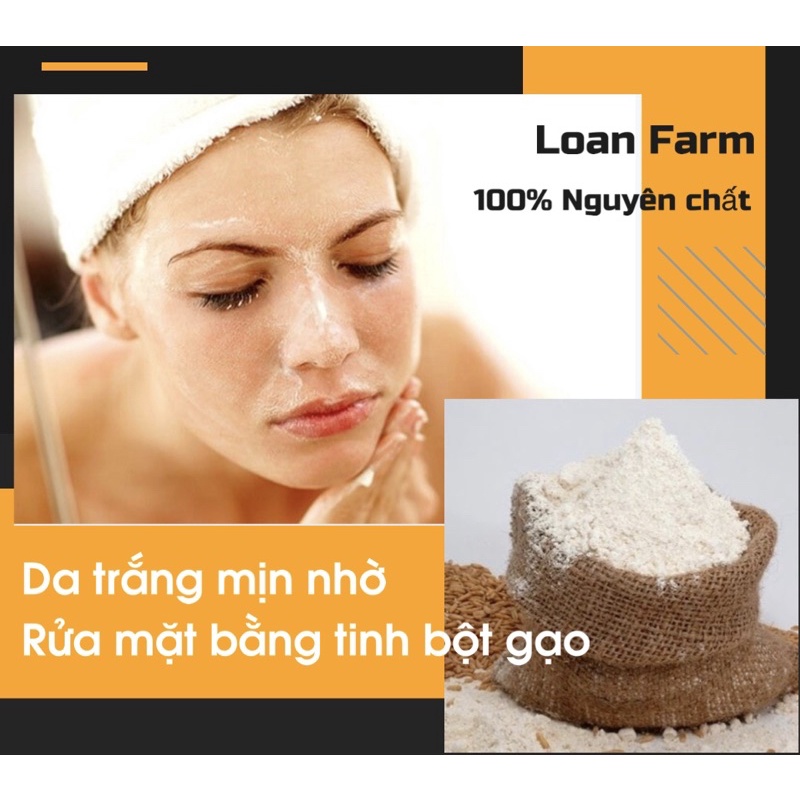 Bột cám gạo nguyên chất tắm trắng - đắp mặt dưỡng trắng da cực hiệu quả