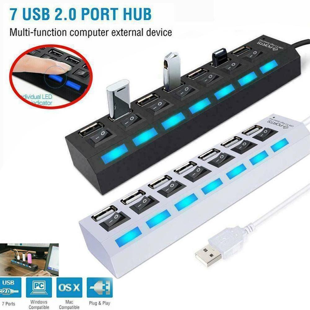 Hub Chia 7 Cổng Usb 2.0 Cho Laptop