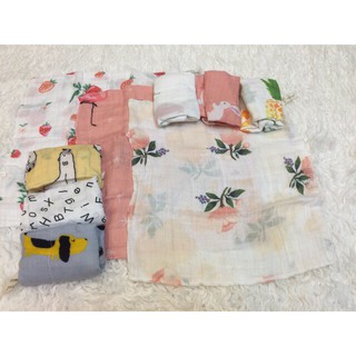 Sét 3 sợi tre Muslin tree khăn sữa