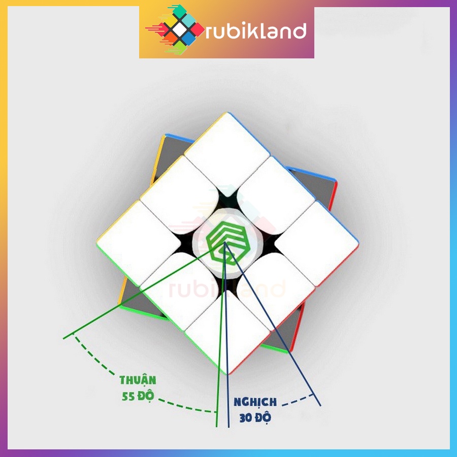 Rubik MsCUBE Ms3-V1 M 3x3 Rubic 3 Tầng Nam Châm Cao Cấp Stickerless Đồ Chơi Trí Tuệ Trẻ Em