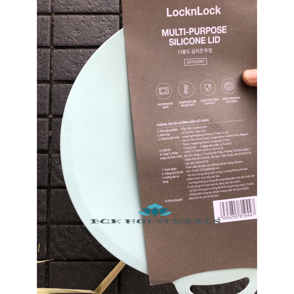 Nắp nồi chảo Lock&amp;Lock 28cm bằng silicone 28cm