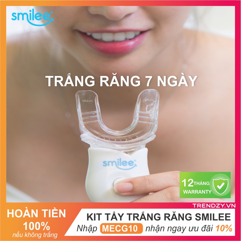 Bộ kit tẩy trắng răng tại nhà Smilee - Hàng nhập khẩu USA - ISO 22716 - 2007