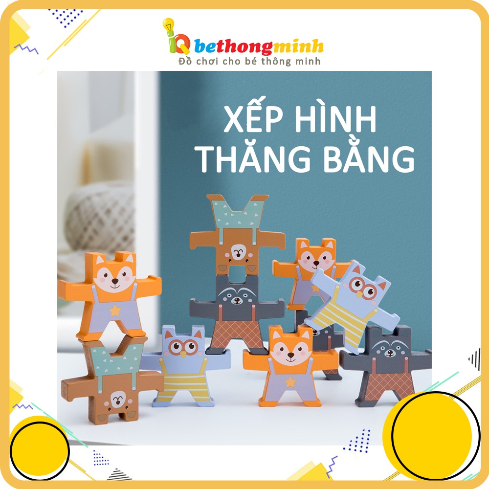 Đồ Chơi Xếp Hình Thăng Bằng Chủ Đề Con Vật - Đồ Chơi Gỗ Thông Minh & Sáng Tạo - Đồ Chơi Giáo Dục Montessori