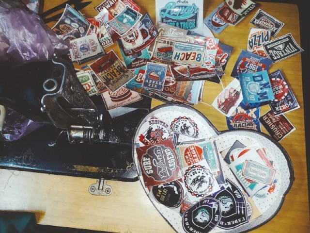 Combo sticker dán chống nước chủ đề Retro