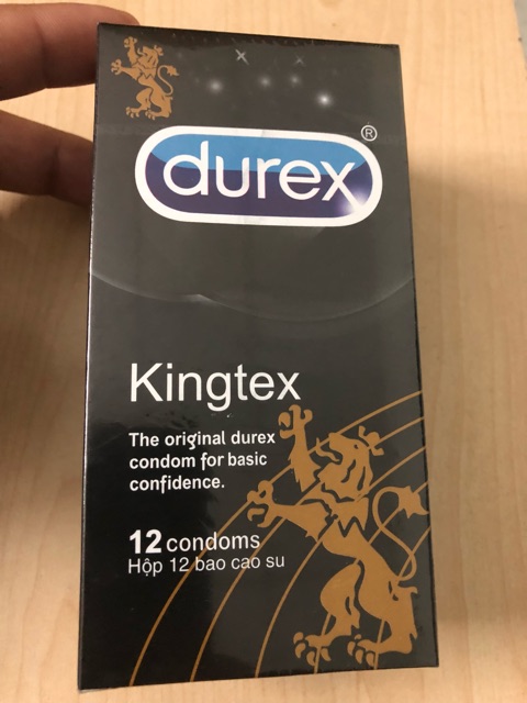 [COMBO] Mua 3 hộp bcs Durex Kingtex - 36 cái TẶNG 1 Gel KY 50g