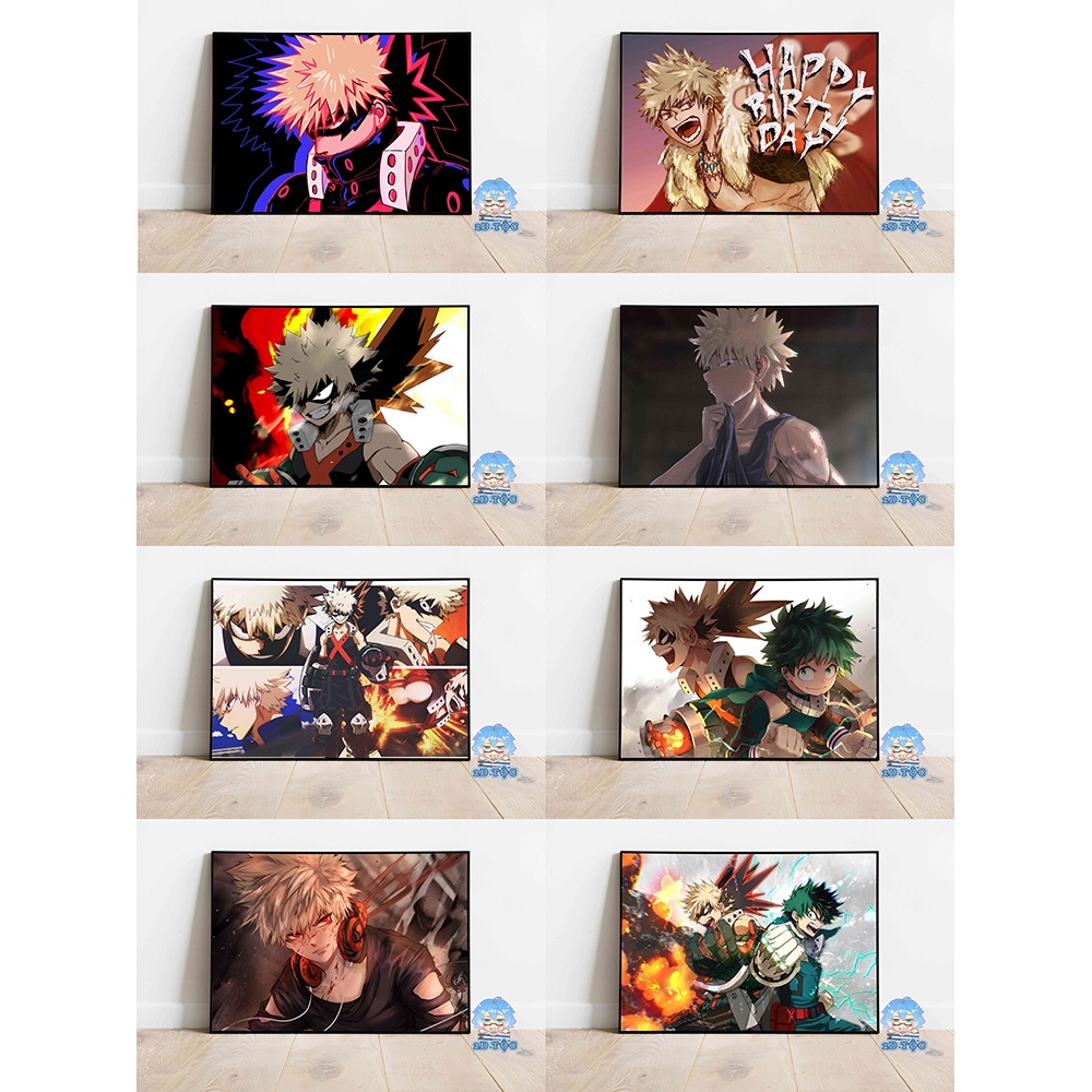 Tranh poster A3 giấy chất lượng cao Bakugo Katsuki (11) Anime Manga Boku no Hero Academia - 2D Tộc Shop