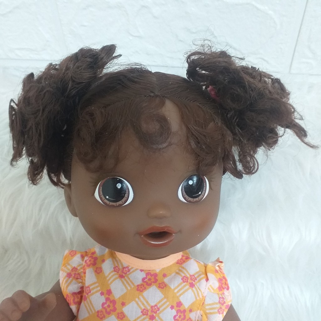 {Xã Lỗ} Búp bê Mỹ Hasbro Baby Alive 32 cm Da Đen Có Tóc - African American Doll