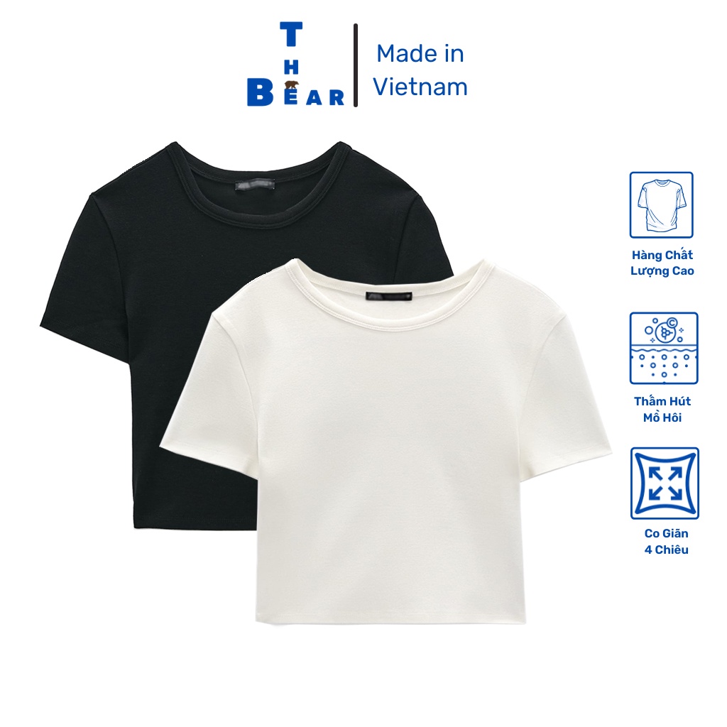 Áo croptop nữ  -  Áo CROPTOP dễ mặc dễ mix  - Hàng may đo bán sẵn - THE BEAR -MS17